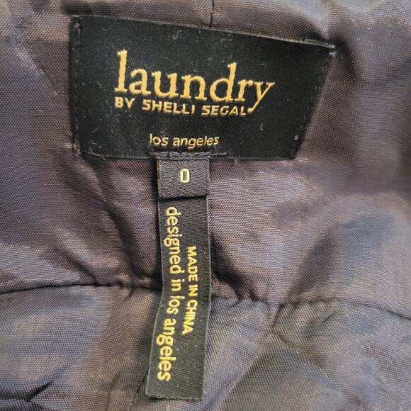 Laundry by Shelli Segal Beaded Black Sheath Short Party Dress Sleeveless Size 0 - Picture 3 of 10